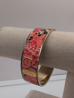 Lilly Pulitzer Alpha Omicron Pi Enamel Bangle Bracelet Pink Panda Pandamonium